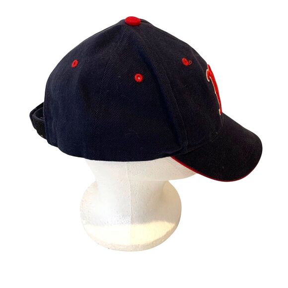 Boston Red Sox T.E.I. Mens Baseball Cap Blue 6 Panel Hook Loop 100% Cotton XS - Picture 6 of 10